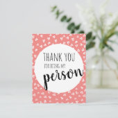 Rosa Valentinkarte Feiertagskarte (Stehend Vorderseite)