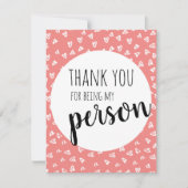 Rosa Valentinkarte Feiertagskarte (Vorderseite)