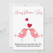 Rosa Valentinkarte Feiertagskarte (Vorderseite)