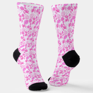 Rosa Valentins-Cupid, Herz, Süßigkeiten-Muster Socken