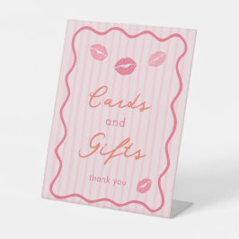 Rosa Valentinstag Brautbad-Karten & Geschenke Sockelschild