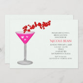 Rosa Valentinstag Cocktail-Party Einladungen (Vorne/Hinten)