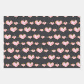 Rosa Valentinstag Geschenkpapier Set (Vorderseite)