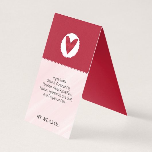 Rosa Valentinstag hausgemachte Seife (Rückseite)