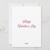 Rosa Valentinstag-Karte Feiertagskarte (Rückseite)