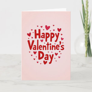 Rosa Valentinstag moderne Karte
