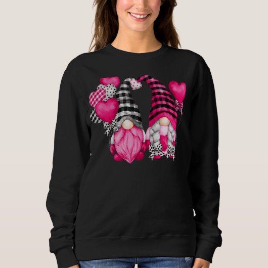 Rosa Valentinstag Motif mit Herzballons Niedlich Sweatshirt (Vorderseite)