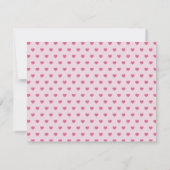 Rosa Valentinstag-Notizkarte Einladung (Rückseite)