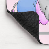 Rosa Valentinstag Romantik Mousepad (Ecke)