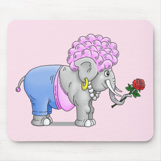 Rosa Valentinstag Romantik Mousepad (Vorne)