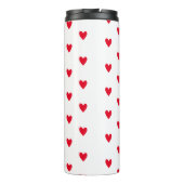 Rosa Valentinstag Rotes Herz Thema Romantisch Thermosbecher (Rückseite)