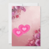 Rosa Valentinstagskarte | Elegant Romantisch Karte (Rückseite)