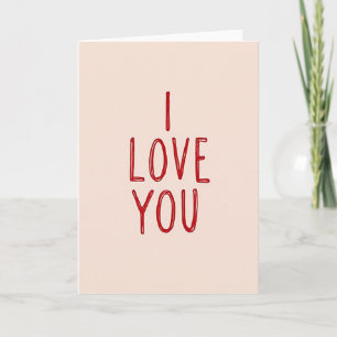Rosa Valentinstagskarte I Love You Karte