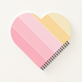 Rosa Vanilla Gelb Weiß gestreift Elegant Moderne Notizblock (Rückseite)