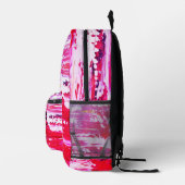 Rosa Varianz Bedruckter Rucksack (Rechts)