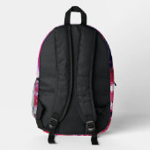 Rosa Varianz Bedruckter Rucksack (Rückseite)