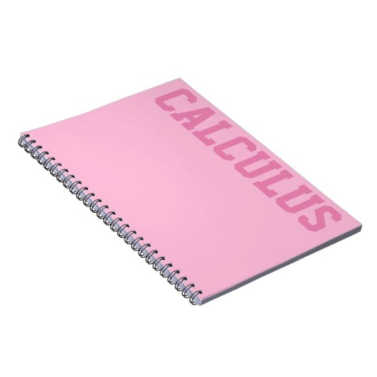 Rosa Varsity Letter Patch School Subject Notebook Notizblock (Rechte Seite)