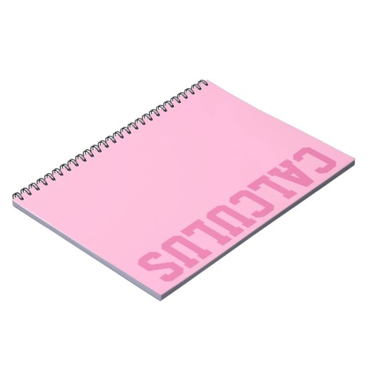 Rosa Varsity Letter Patch School Subject Notebook Notizblock (Linke Seite)