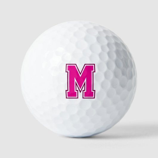 Rosa Varsity Monogram Golfball (Vorderseite)