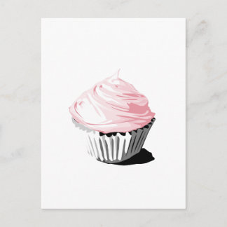 Rosa Vektor cupcake-Vorlagenprodukte Postkarte