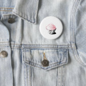 Rosa vektorkuchen-Schablonenprodukte Button (Beispiel)