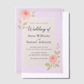 Rosa Vellum Einladung (Versetzt)