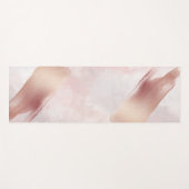 Rosa Venezianische Rose Gold Abstrakte Wasserfarbe Yogamatte (Vorderseite (Horizontal))