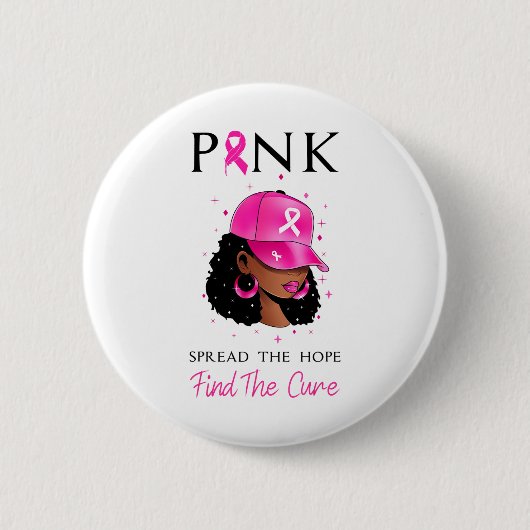 Rosa verbreitet die Hoffnung, den heilenden Brustk Button (Vorderseite)