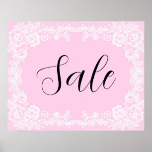 Rosa Verkaufszeichen, Boutique Verkaufszeichen, Ei Poster