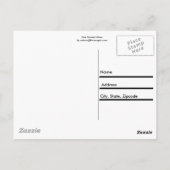 Rosa verkettetes Glas Postkarte (Rückseite)