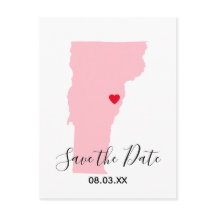 Rosa Vermont Rotes Herz Save the Date