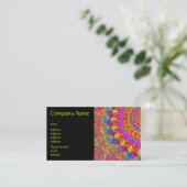 Rosa verrücktes Fraktal Visitenkarte (Stehend Vorderseite)