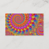 Rosa verrücktes Fraktal Visitenkarte (Rückseite)