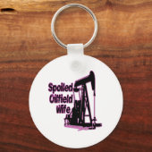 Rosa verwischte Oilfield-Ehefrau Schlüsselanhänger (Vorderseite)