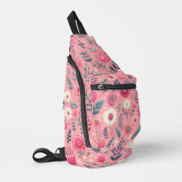 Rosa verzauberte Blüten Crossbody Bag