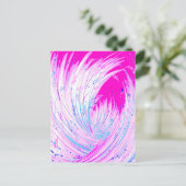 Rosa verzauberter Garten Postkarte (Stehend Vorderseite)