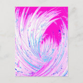 Rosa verzauberter Garten Postkarte (Vorderseite)