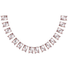 Rosa Verzierte Blumenzellenfahne Wimpelkette