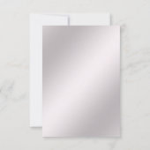 Rosa Verzierte florale RSVP Karte (Rückseite)