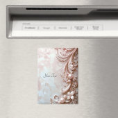 Rosa verzierte Perle und Blumenmagnet Magnet (In Situ (Geschirrspüler))