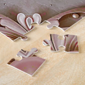 Rosa verzierte Perlen- und Blumen-Puzzle Puzzle (Seite)