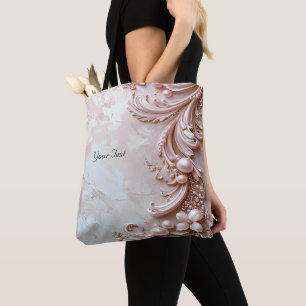 Rosa verzierte Perlen- und Blumen-Tasche Tasche