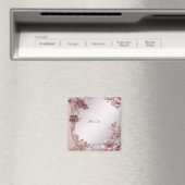 Rosa Verziertes Blumenmagnet Magnet (In Situ (Geschirrspüler))