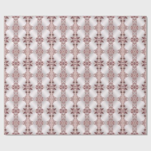 Rosa Verziertes Blumenpapier Geschenkpapier (Flach)