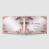 Rosa Verziertes Florengas Gästebuch (Voll)