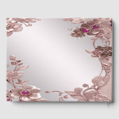 Rosa Verziertes Florengas Gästebuch (Rückseite)