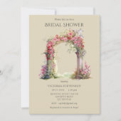 Rosa Verziertes Hochzeitsarsch-Brautparty Einladung (Vorderseite)