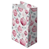 Rosa Verzierungen Kleine Geschenktüte (Rückseite Schrägansicht)