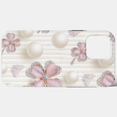 Rosa Vierblatt-Kleeblatt Case-Mate iPhone Hülle (Rückseite (Horizontal))