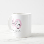 Rosa Vierzig und fabelhafte Moderne 40. Geburtstag Kaffeetasse (Vorderseite Links)